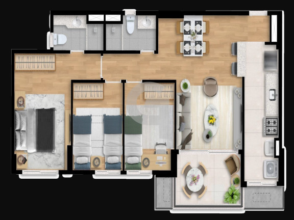 Imagem Apartamento com 3 Quartos à Venda, 74 m² em Jaguaribe - Salvador Imagem Apartamento com 3 Quartos à Venda, 74 m² em Jaguaribe - Salvador