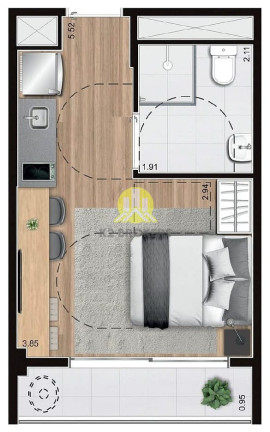 Imagem Studio com 1 Quarto à Venda, 31 m² em Pinheiros - São Paulo