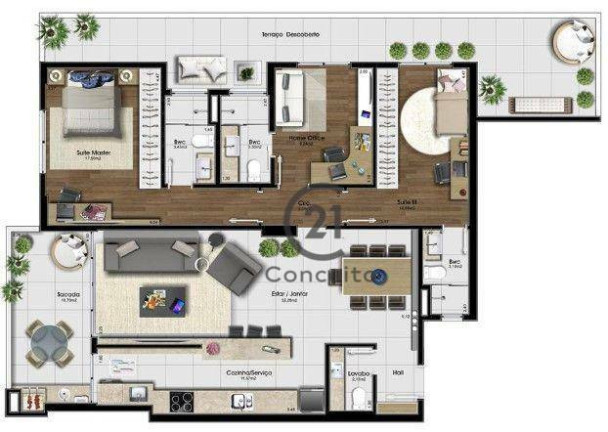 Imagem Apartamento com 3 Quartos à Venda, 168 m² em Estreito - Florianópolis Imagem Apartamento com 3 Quartos à Venda, 168 m² em Estreito - Florianópolis