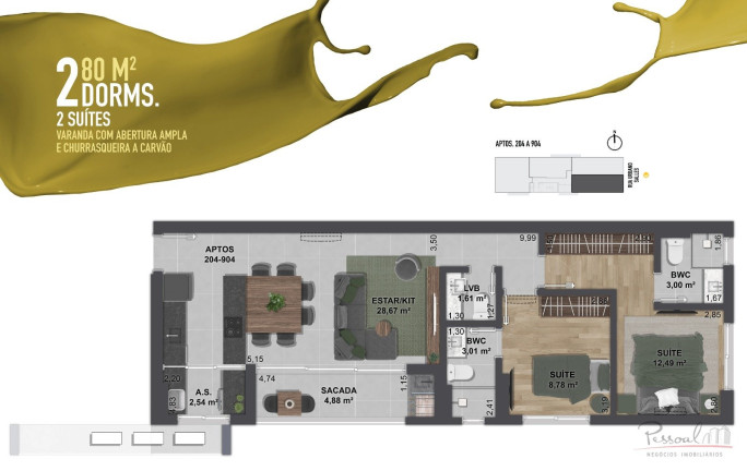 Imagem Apartamento com 2 Quartos à Venda, 80 m² em Centro - Florianópolis Imagem Apartamento com 2 Quartos à Venda, 80 m² em Centro - Florianópolis