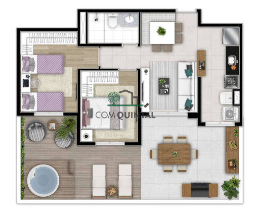 Apartamento com 2 Quartos à Venda, 85 m² em Granja Viana - Cotia