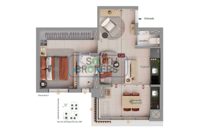 Imagem Apartamento com 1 Quarto à Venda, em Nova Klabin - São Paulo Imagem Apartamento com 1 Quarto à Venda, em Nova Klabin - São Paulo
