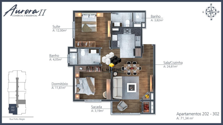 Imagem Apartamento com 1 Quarto à Venda, 42 m² em Moura - Gramado Imagem Apartamento com 1 Quarto à Venda, 42 m² em Moura - Gramado