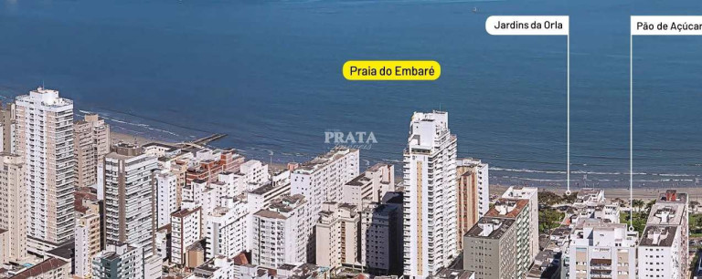 Apartamento com 3 Quartos à Venda, 96 m² em Embaré - Santos
