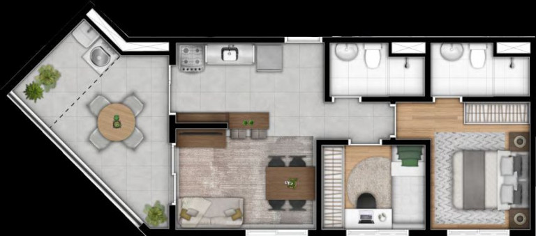 Apartamento com 2 Quartos à Venda, 38 m² em Jardim São Luís - São Paulo
