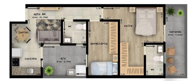 Apartamento com 2 Quartos à Venda, 50 m² em Vila Curuçá - Santo André