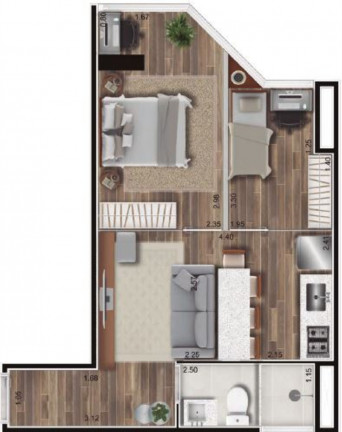 Imagem Imóvel com 1 Quarto à Venda, 34 m² em Botafogo - Campinas
