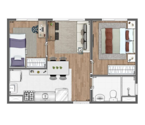 Imagem Apartamento com 2 Quartos à Venda, 34 m² em Parque Dom João Néri - São Paulo