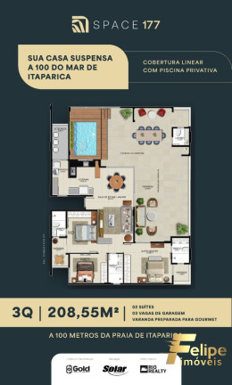 Imagem Imóvel com 3 Quartos à Venda, 89 m² em Praia De Itaparica - Vila Velha