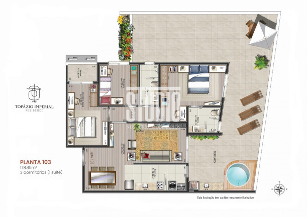 Imagem Apartamento com 3 Quartos à Venda, 178 m² em Aurora - Carlos Barbosa Imagem Apartamento com 3 Quartos à Venda, 178 m² em Aurora - Carlos Barbosa