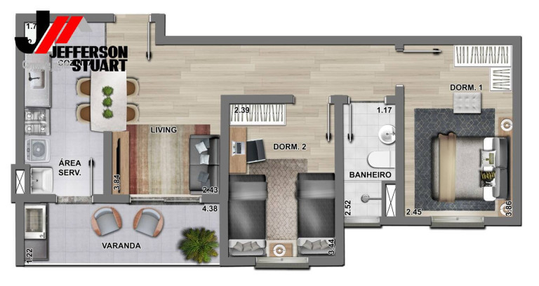 Imagem Apartamento com 2 Quartos à Venda, 54 m² em Jardim Do Vale - Guaratinguetá Imagem Apartamento com 2 Quartos à Venda, 54 m² em Jardim Do Vale - Guaratinguetá
