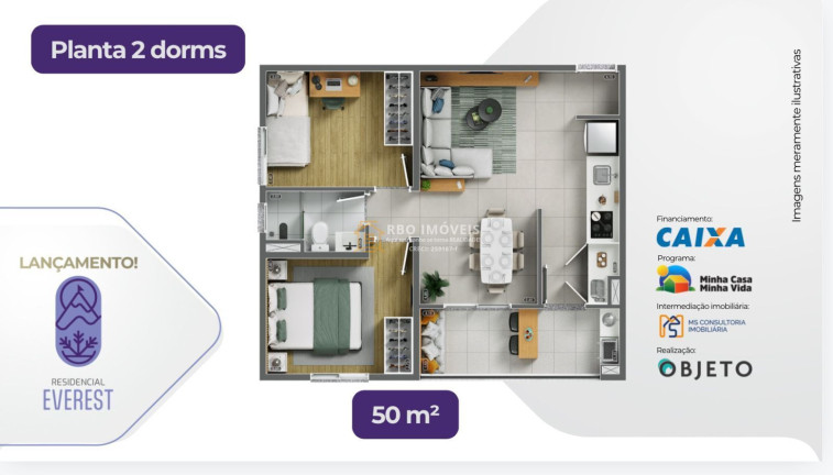 Imagem Apartamento com 2 Quartos à Venda, 45 m² em Jardim Nova Vida - Cotia