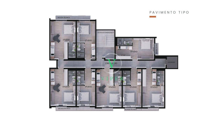 Imagem Studio com 1 Quarto à Venda, 3.196 m² em Cristo Rei - Curitiba