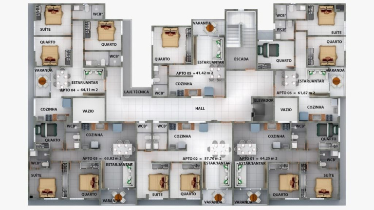 Imagem Apartamento com 3 Quartos à Venda, 64 m² em Poço - Cabedelo