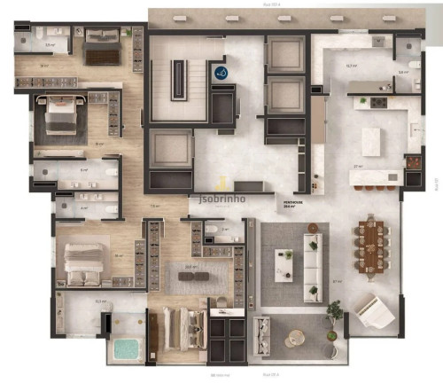 Foto do imóvel Apartamento com 4 Quartos à Venda, 184 m² em Centro - Itapema
