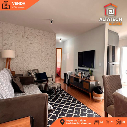 Imóvel com 2 Quartos à Venda, 65 m² em Residencial Veredas - Poços De Caldas