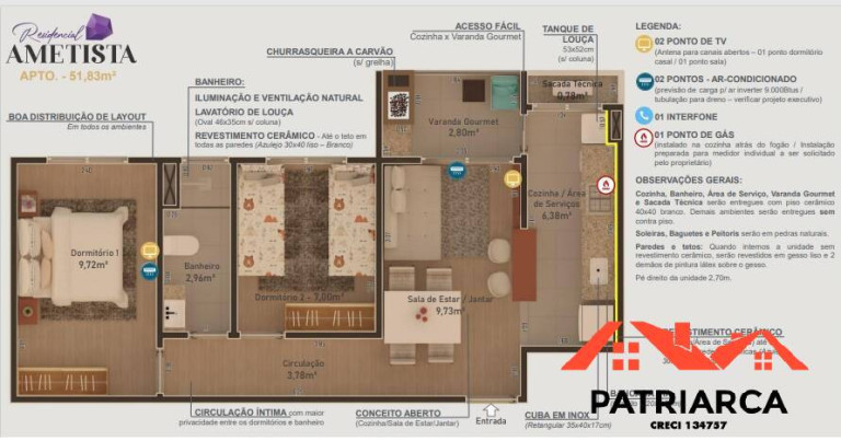 Imagem Apartamento com 2 Quartos à Venda, 51 m² em Jardim Basilicata - Sumaré