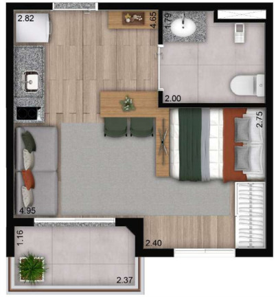 Imagem Apartamento com 1 Quarto à Venda, 40 m² em Perdizes - São Paulo