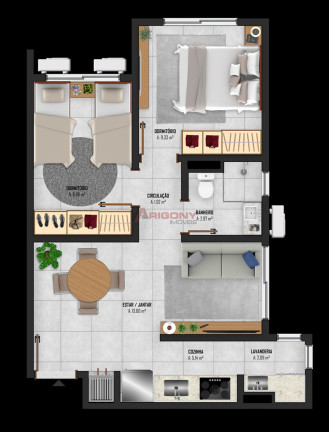 Apartamento com 2 Quartos à Venda, 52 m² em Nossa Senhora Do Rosário - Santa Maria