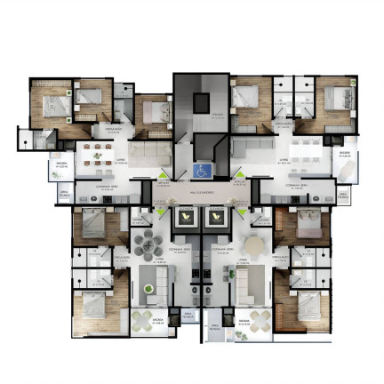 Imagem Apartamento com 2 Quartos à Venda, 70 m² em Morretes - Itapema