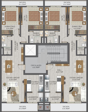 Imagem Apartamento com 2 Quartos à Venda, 100 m² em Passo De Torres - Passo De Torres
