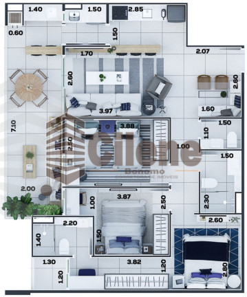 Imagem Apartamento com 3 Quartos à Venda, 86 m² em Itaguá - Ubatuba