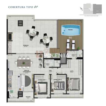 Imagem Apartamento com 3 Quartos à Venda, 73 m² em Próspera - Criciúma Imagem Apartamento com 3 Quartos à Venda, 73 m² em Próspera - Criciúma