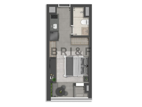 Imagem Apartamento com 1 Quarto à Venda, 23 m² em Brooklin - São Paulo