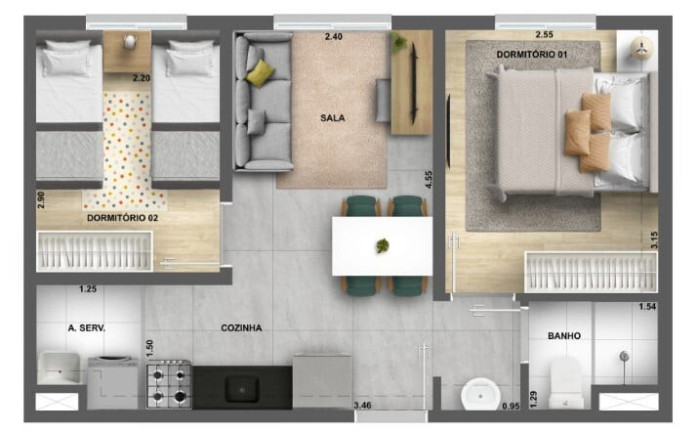 Imagem Imóvel com 2 Quartos à Venda, 36 m² em Jaguaré - São Paulo