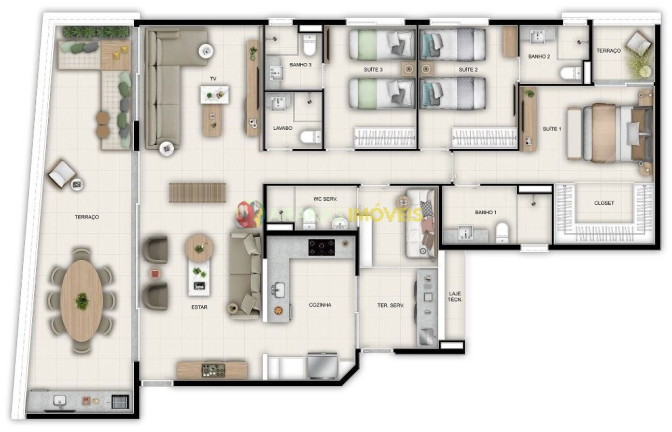 Imagem Apartamento com 3 Quartos à Venda, 112 m² em Centro - Bertioga
