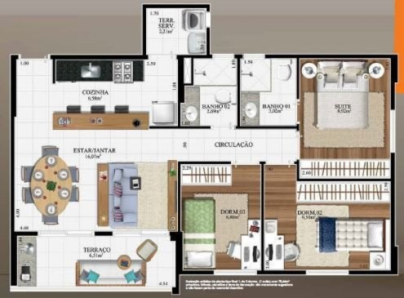 Imagem Imóvel com 3 Quartos à Venda, 75 m² em Vila Andrade - São Paulo