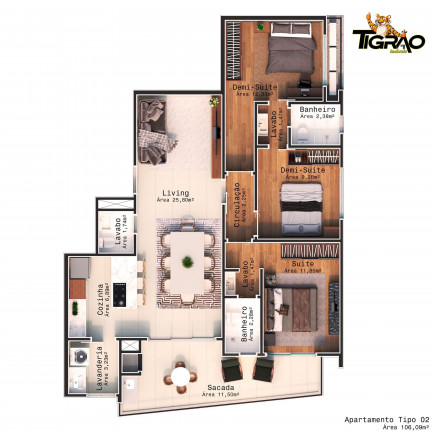 Imagem Apartamento com 3 Quartos à Venda, 105 m² em Gravatá - Navegantes