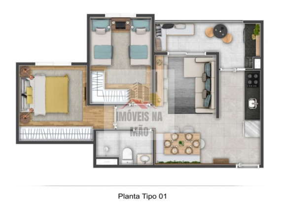 Imagem Apartamento com 2 Quartos à Venda, 49 m² em Ardim Adelfiori - Caieiras