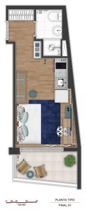 Imagem Imóvel com 1 Quarto à Venda, 24 m² em Centro - São Paulo Imagem Imóvel com 1 Quarto à Venda, 24 m² em Centro - São Paulo