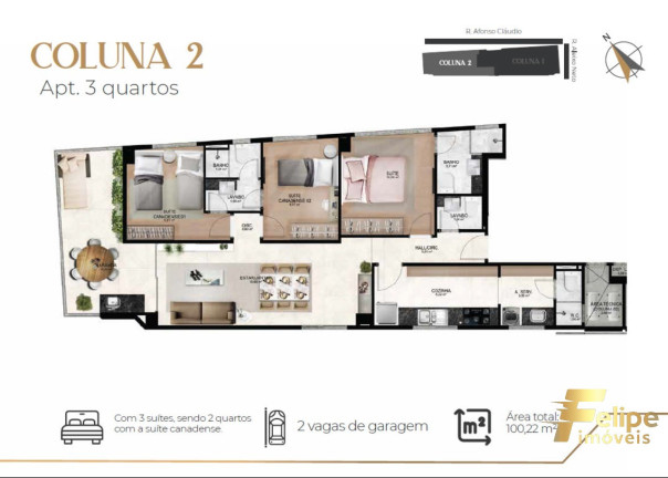 Imagem Imóvel com 3 Quartos à Venda, 100 m² em Praia Do Canto - Vitória Imagem Imóvel com 3 Quartos à Venda, 100 m² em Praia Do Canto - Vitória