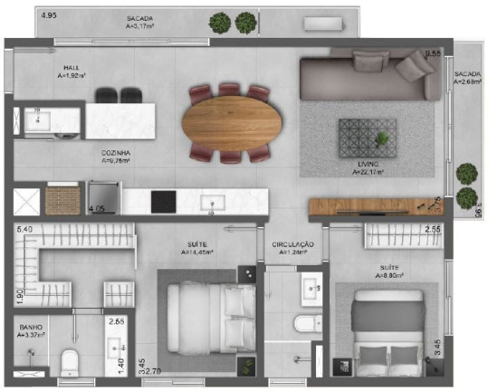 Imagem Cobertura com 2 Quartos à Venda, 171 m² em Mont Serrat - Porto Alegre