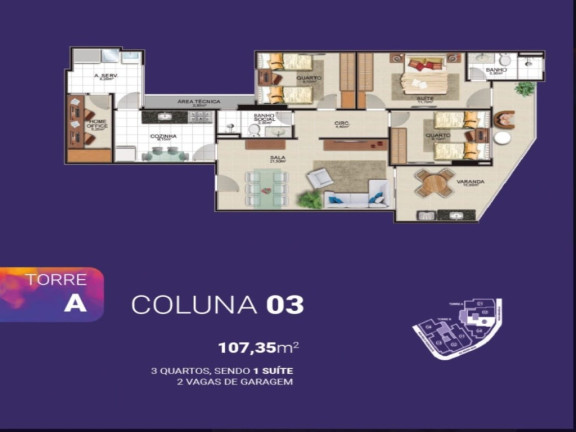 Imagem Apartamento com 3 Quartos à Venda, 102 m² em Praia Do Morro - Guarapari Imagem Apartamento com 3 Quartos à Venda, 102 m² em Praia Do Morro - Guarapari