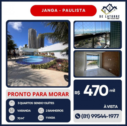 Imagem Apartamento com 3 Quartos à Venda, 50 m² em Janga - Paulista