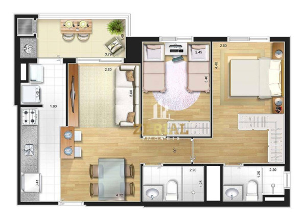 Imagem Apartamento com 2 Quartos à Venda, 59 m² em Campestre - Santo André Imagem Apartamento com 2 Quartos à Venda, 59 m² em Campestre - Santo André