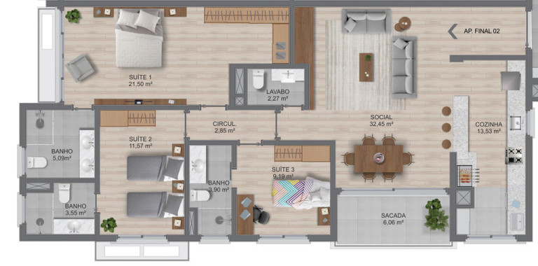 Imagem Apartamento com 3 Quartos à Venda, 174 m² em Tristeza - Porto Alegre