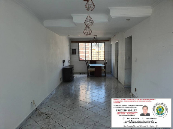 Imagem Apartamento com 1 Quarto para Alugar, 82 m² em Gonzaga - Santos