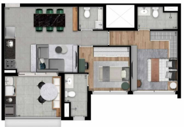 Imagem Apartamento com 2 Quartos à Venda, 67 m² em Brooklin - São Paulo Imagem Apartamento com 2 Quartos à Venda, 67 m² em Brooklin - São Paulo