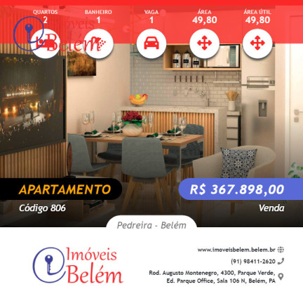 Imagem Apartamento com 2 Quartos à Venda, 49 m² em Pedreira - Belém Imagem Apartamento com 2 Quartos à Venda, 49 m² em Pedreira - Belém
