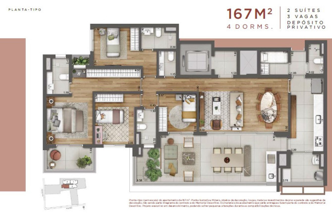 Imagem Apartamento com 4 Quartos à Venda, 167 m² em Vila Romana - São Paulo