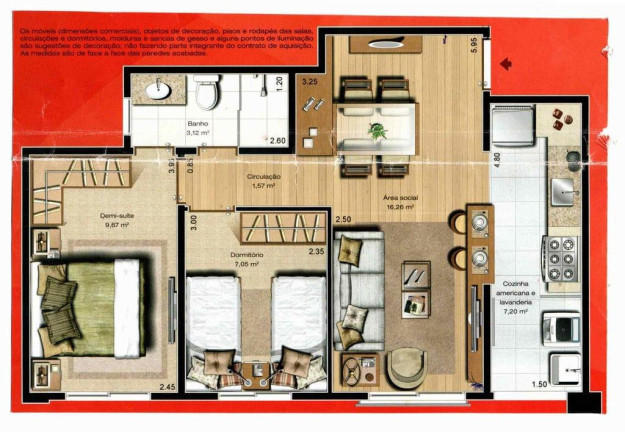 Imagem Apartamento com 3 Quartos à Venda, 62 m² em Atuba - Curitiba