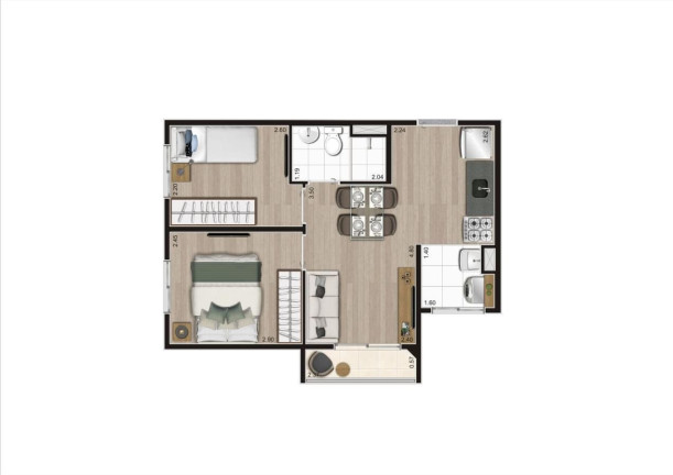 Imagem Imóvel com 2 Quartos à Venda, 37 m² em Jaraguá - São Paulo