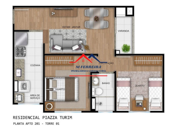 Imagem Apartamento com 2 Quartos à Venda, 46 m² em Glebas Califórnia - Piracicaba Imagem Apartamento com 2 Quartos à Venda, 46 m² em Glebas Califórnia - Piracicaba