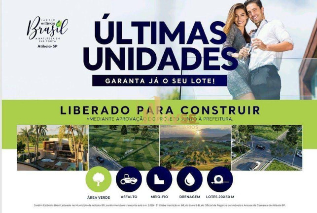 Imagem Terreno à Venda, 1.208 m² em Jardim Estância Brasil - Atibaia Imagem Terreno à Venda, 1.208 m² em Jardim Estância Brasil - Atibaia