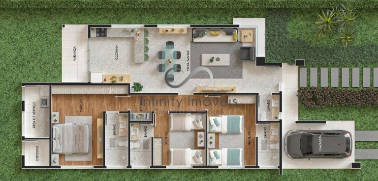Imagem Casa de Condomínio com 3 Quartos à Venda, 150 m² em Francisco Pereira - Lagoa Santa Imagem Casa de Condomínio com 3 Quartos à Venda, 150 m² em Francisco Pereira - Lagoa Santa