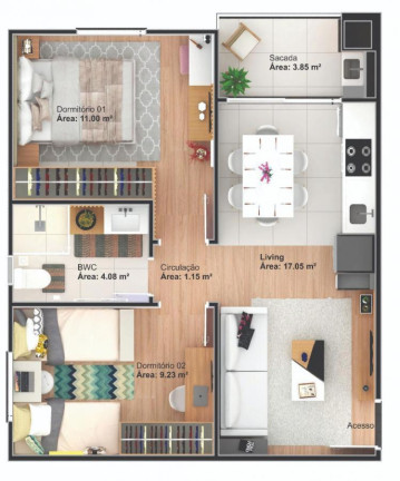 Imagem Apartamento com 2 Quartos à Venda, 50 m² em Pereque - Porto Belo Imagem Apartamento com 2 Quartos à Venda, 50 m² em Pereque - Porto Belo